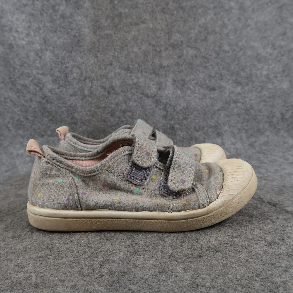 Cat & Jack Shoes Kids Toddler 10 Sneakers Casual Double Strap Easy On Grey